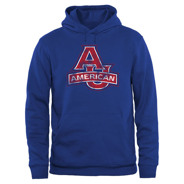 Men NCAA American Eagles Big Tall Classic Primary Pullover Hoodie Royal->more ncaa teams->NCAA Jersey